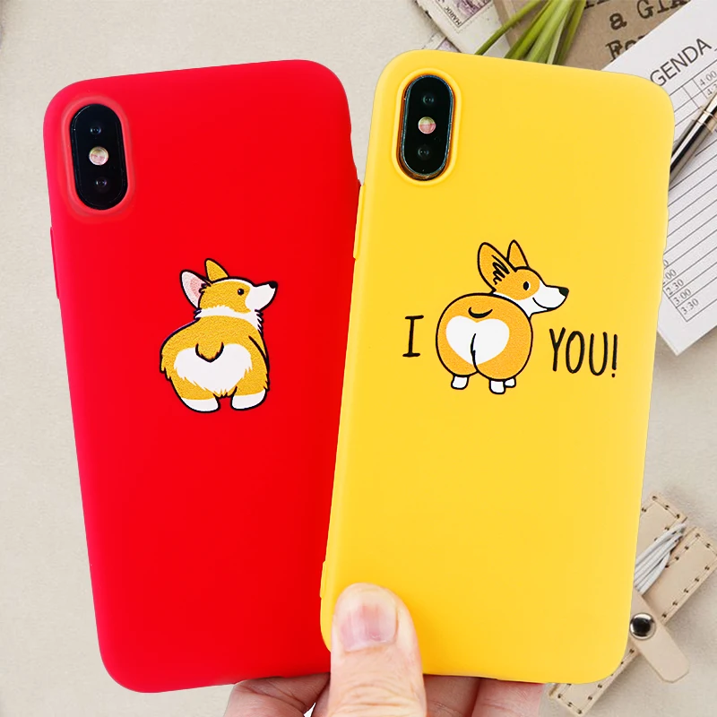 Fashion Phone Cases for IPhone 11 8 7 6s Plus Pro X XS MAX XR Case Funny Corgi Dog Soft Silicone Fitted Covers Accessories |