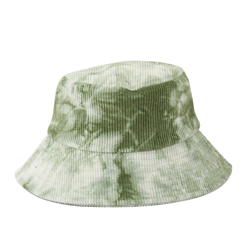 Bucket Flat Hat Panama Women Corduroy 