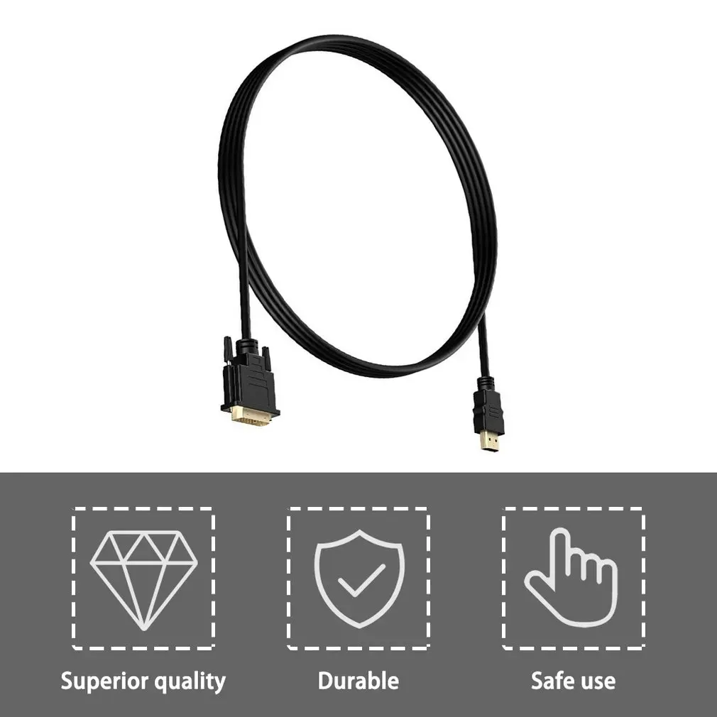 Кабель адаптер HDMI штекер DVI 1080p ЖК и СВЕТОДИОДНЫЕ мониторы высокого