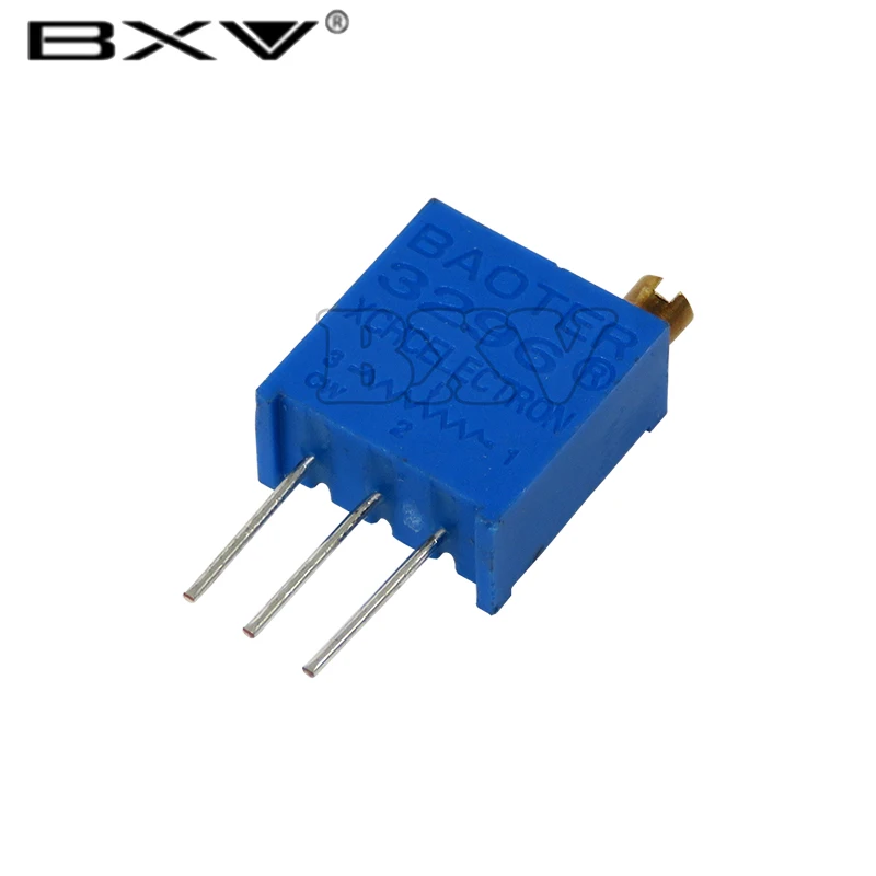 3296W 1K 2K 5K 10K 20K 50K 100K 200K 500K 1M 50 100 200 500 Ohm Multiturn Trimmer Potentiometer High Precision Variable Resistor Multiturn Potentiometer Trimmer Potentiometer