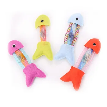 

Cat Fish Supplies Colorful Nonwoven Fabric Hose Bite Resistant Catch Cat Pillow mu tian liao Catnip Toy