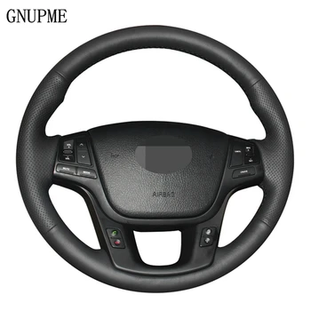 

DIY Black Artificial Leather Car Steering Wheel Cover For Kia Sorento 2009-2014 K7 Cadenza 2011-2015