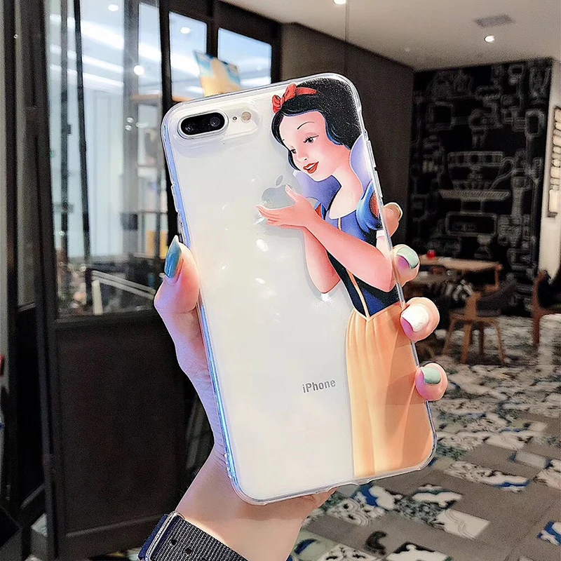 Grimm's Fairy Tales Белоснежка прозрачный мягкий кремний чехол для iphone 6 7 8plus 8 X XR XS Max 11 Pro phone capa - Цвет: A