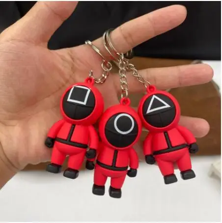 Kawaii Squid Game Keychain Soft Plush Stuffed Doll Cute Pendant игра в кальмар Cosplay Toys Christmas Gift Decoration |
