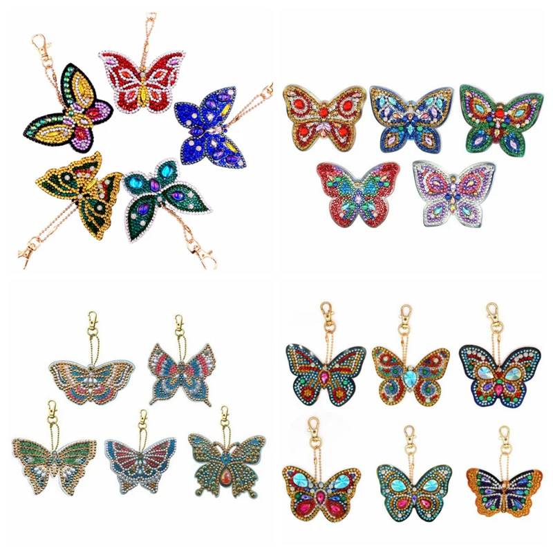 Diy Butterfly Diamond Keychain Special Shaped Full Diamond Painting