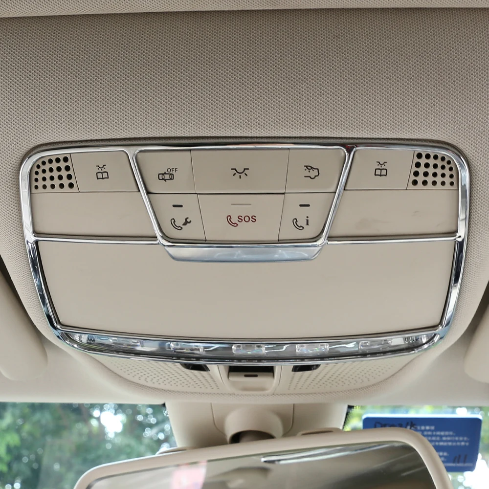 Передний светильник для чтения, декоративная рамка, АБС ХРОМ, для Mercedes Benz CGLCE Class W205 X253 W213, автомобильные аксессуары
