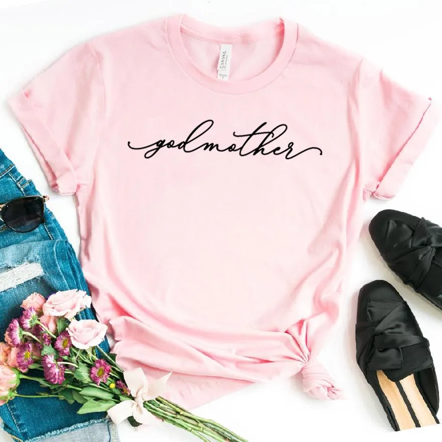 Women T Shirt Godmother Letters Print Tshirt Women Short Sleeve O Neck Loose T-shirt Ladies Causal Tee Shirt Clothes Tops Women T Shirt Godmother Letters Print Tshirt Women Short Sleeve O Neck Loose T-shirt Ladies Causal Tee Shirt Clothes Tops