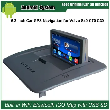 

6.2 inch Android 7.1 Capacitance Touch Screen Car Media Player for VOLVO S40,C30,C70 GPS Navigation Bluetooth Video player