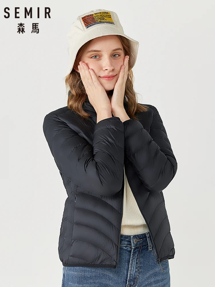 SEMIR пуховик женский 2019 зимнее Новое тонкое короткое пальто Модная Корейская