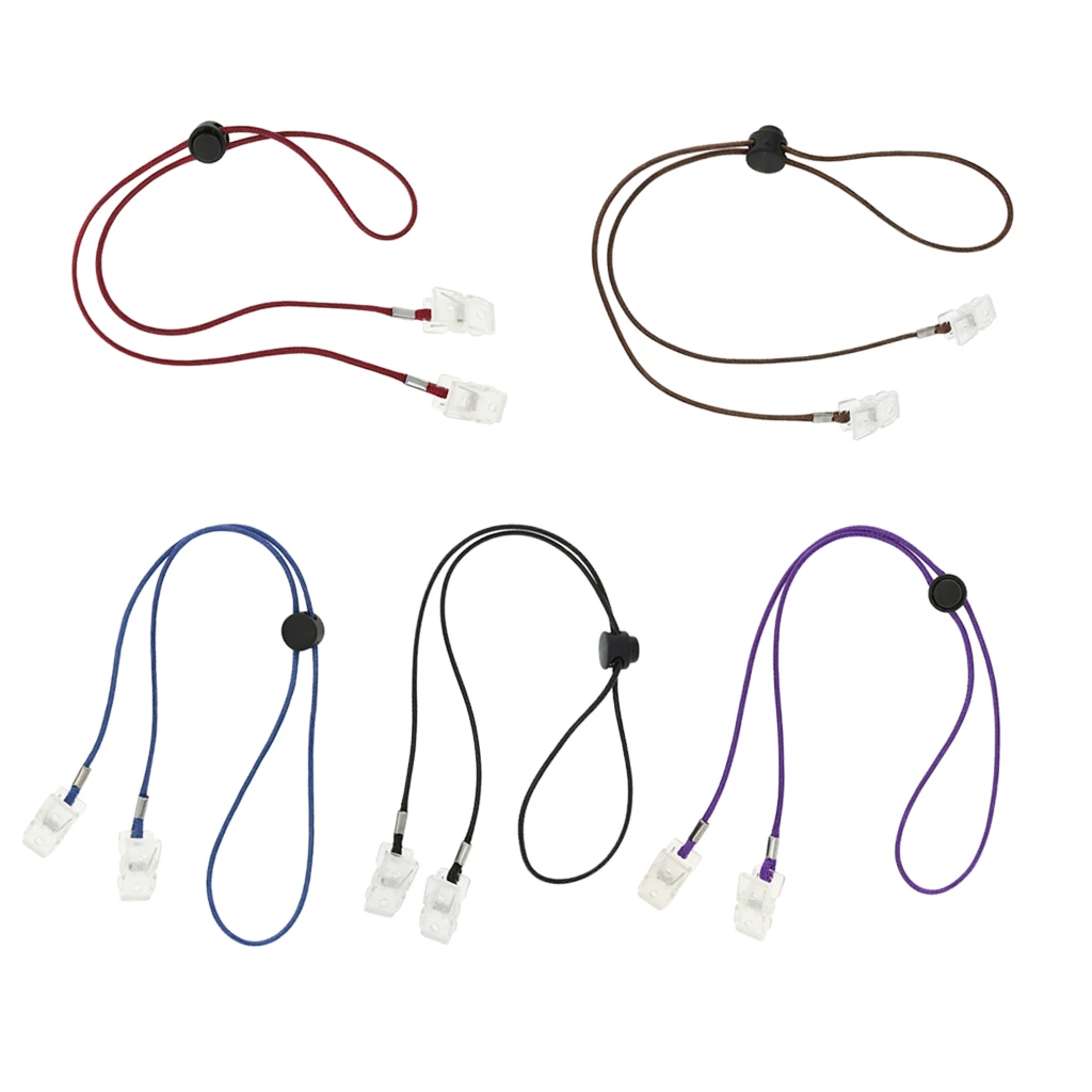 5x Adjustable Mealtime Dinner Napkin Clip Strap Lanyard Bib Holder Neck Chain Elderly Adults Kids Clothing Protector Tools
