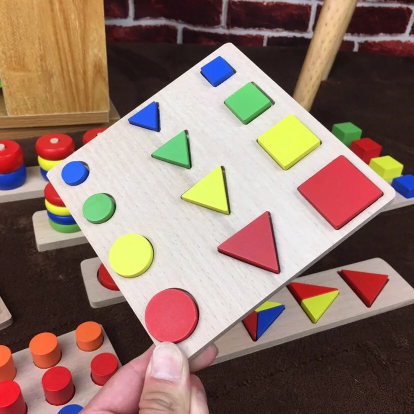 

Montessori Eight in One Combination Early Educational Teaching Aid Children Early Education Building Blocks Assembled Toys Heap