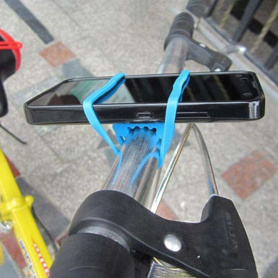 Alta Elastic Silicone Band para MTB bicicleta, luz de flash fixo, lanterna, telefone equitação, ferramentas de reparo, cintas, bicicleta, acessórios de ciclismo