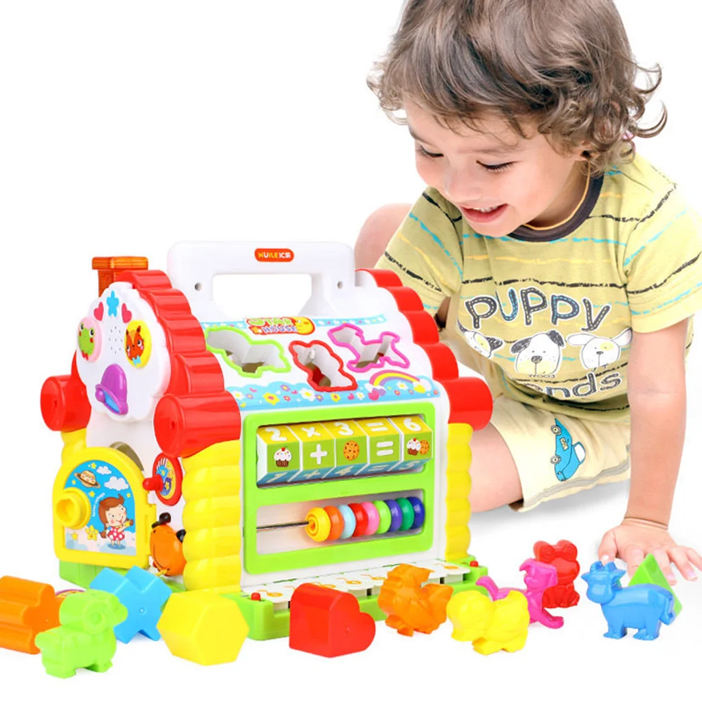 

Multifunctional Musical Toys Baby Fun House Musical Electronic Geometric building blocks Sorting Learning Educational Toy Gifts