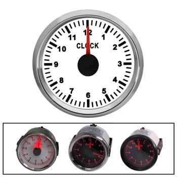 

0-12 Hours Meter Gauge Clock Red Backlight Gauge With Multi-plug Socket