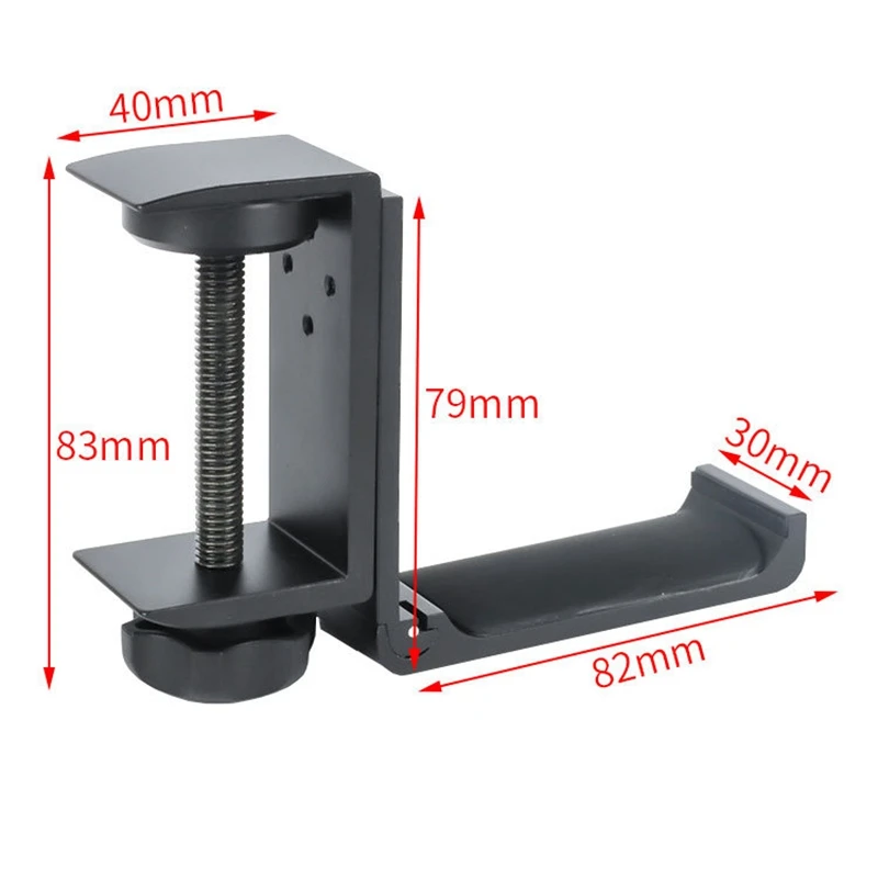 Universal Headset Hanger Headphone Hook Holder Desk Mount Stand Aluminum
