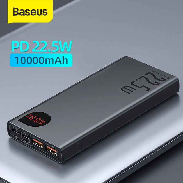 Baseus Power Bank 10000mAh with 20W PD Fast Charging Powerbank Portable Battery Charger PoverBank For iPhone 12Pro Xiaomi Huawei 1