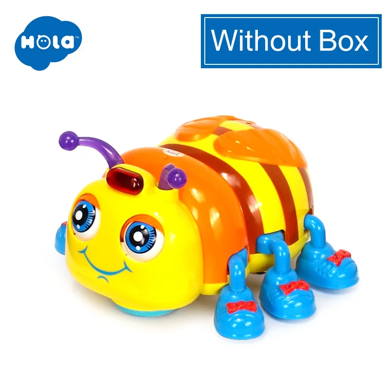 HOLA TOYS 82721 детские игрушки младенческий ползучий Жук электрическая игрушка Божья коровка с музыкой и светом обучающие игрушки для детей Подарки - Цвет: WITHOUT BOX