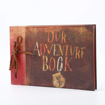 

Free Shipping Adventure Challenge Book DIY Album Paste Vintage Tether Album Our Adventure Book Up Family Scrapbook Photo Album