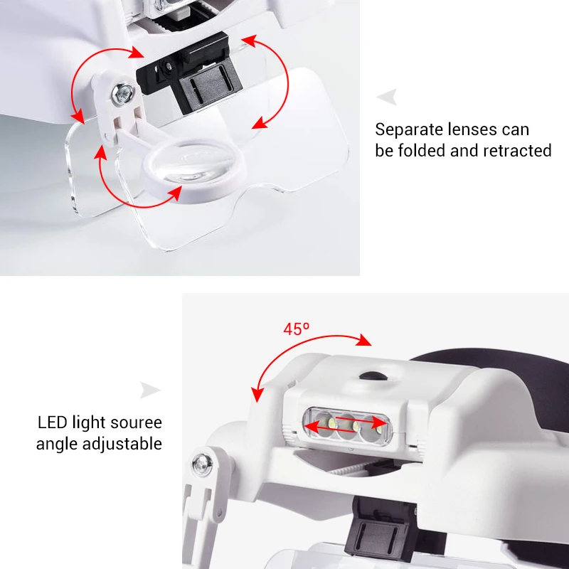 lupa com lente intercambiável ferramenta do watchmaker