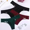 ATTRACO Underwear Panties Briefs 1 PCS Women's Thong Lace String Tanga Cotton Soft Sexy Colorful Bandage Cross Hollow-out ► Photo 2/6