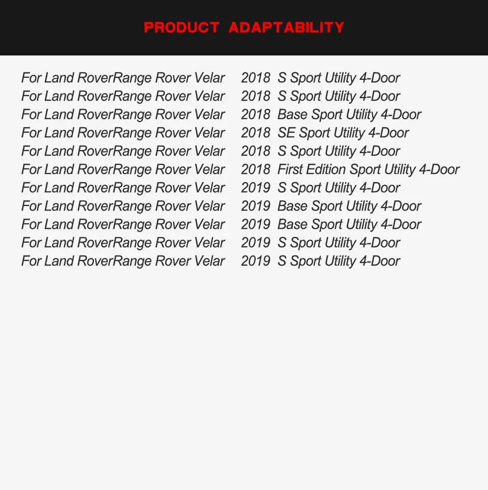 Серебристый/черный ПП задний бампер диффузор для Land Rover Velar задние губы наборы с выхлопом