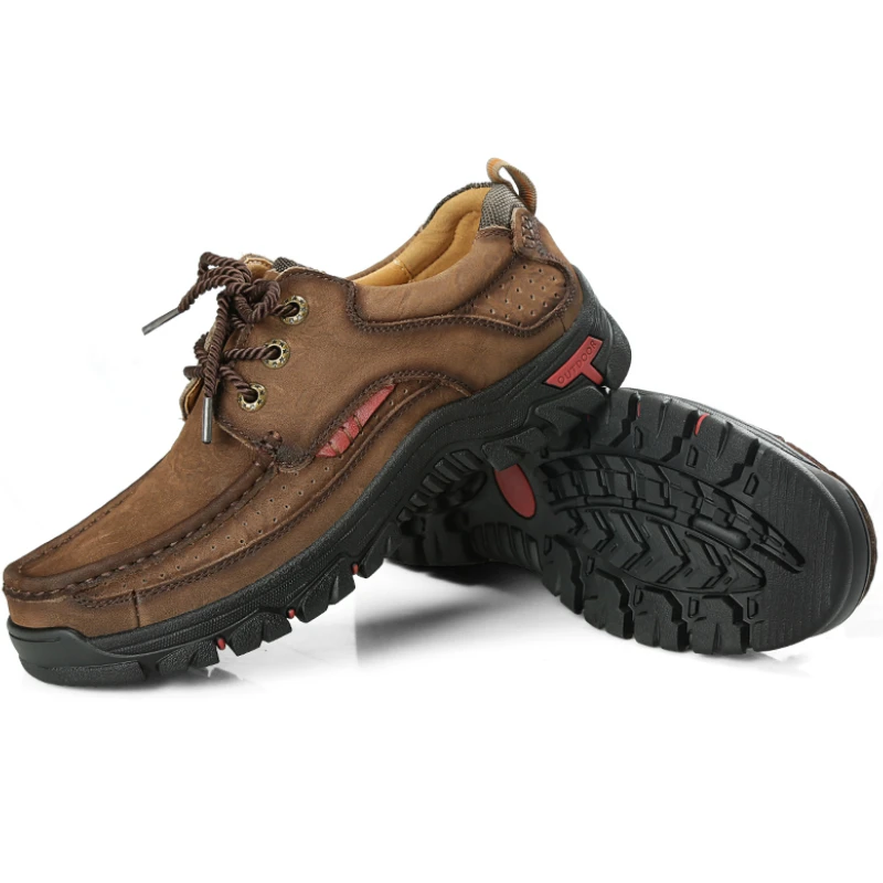 Genuine Leather Mens Casual Shoes Breathable Cow Leather Comfy Mens Loafers Style Shoes Soft Bottom Zapatos De Hombre Hot Sale