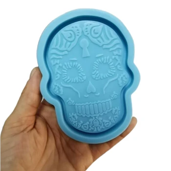 

Skull Shape Storage Box Epoxy Resin Mold Silicone Mould DIY Crafts Table Desktop Decorations Jewelry Making Tools