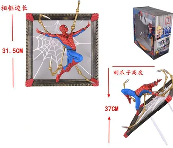 

Anime 32cm Avengers: Infinity War Wall Hanging Spider Man Photo Frame A/B PVC Action Figure Collectible Model Toys Gift