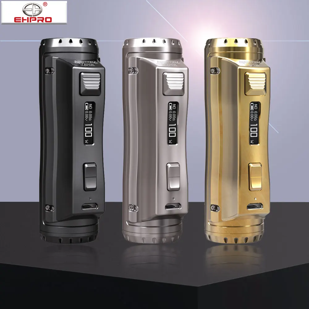 

Newest Ehpro Cold Steel 100 120W TC Box MOD with 0.0018S Ultrafast Firing Speed Power by 18650/20700/21700 battery vs Drag 2 Mod