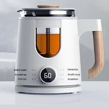 Многофункциональный Электрический чайник 800 мл, домашний стеклянный чайник, термостат, извлекаемый чайный набор шесть в одном, 220 В