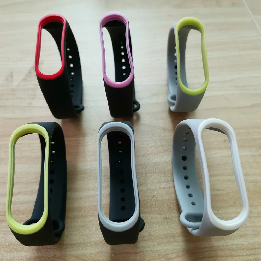Силиконовый цветной ремешок для Xiaomi Band 3 4 5 2 Mi Band|Смарт-аксессуары| |