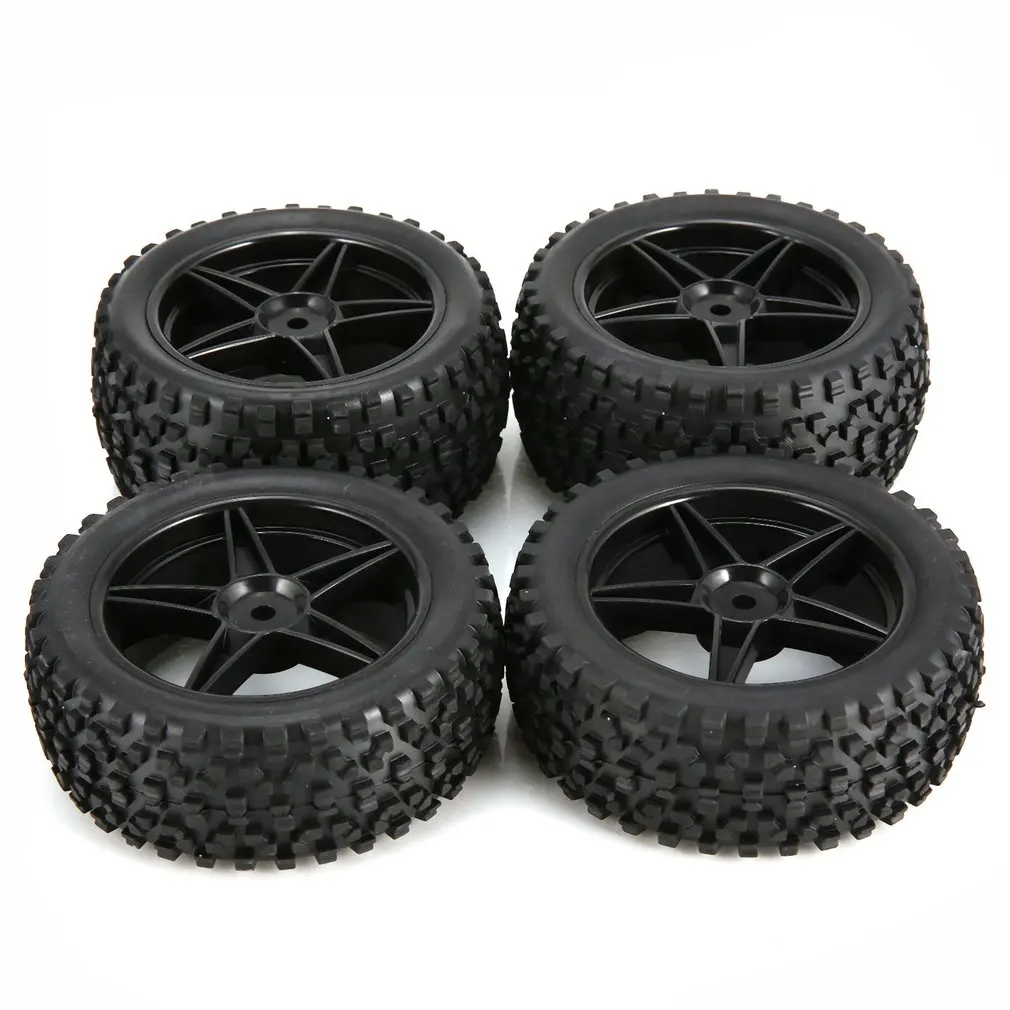

4Pcs 88mm 5 Contour Square Stripes Fetal Flower Off-road Wheel Rim and Tires for 1/10 Monster Truck Racing RC Car Accessories