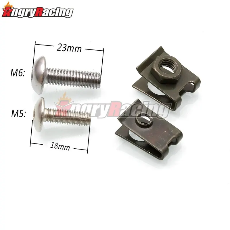 50x Dado Per Bullone Per Carenatura Moto Clip Per Vite Clip Clip Velocita 5mm Per Honda Generico - Foto 7