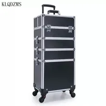 

KLQDZMSNew Hot Sell Professional Nail Makeup Lightweight Detachable Foldable Beauty Suitcase Tattoo Cosmetic Rolling Luggage
