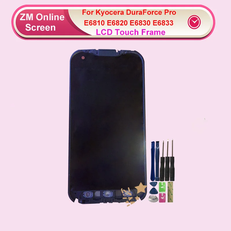 ЖК дисплей для Kyocera DuraForce Pro E6810 E6820 E6830 E6833 5 0 дюйма дигитайзер в сборе черный