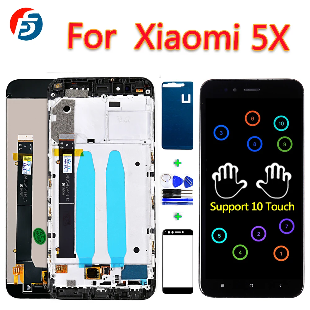 10 точечный сенсорный экран для Xiaomi Mi 5X ЖК дисплей 5 дюйма дигитайзер в сборе A1
