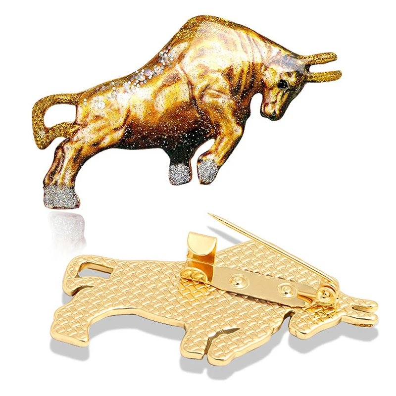 High Quality Bull Brooch Animal Pin Brooches Women And Men Jewelry