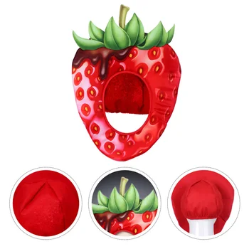

1 Pc Strawberry-shaped Cosplay Headpiece for Holiday Party Performance (Red)