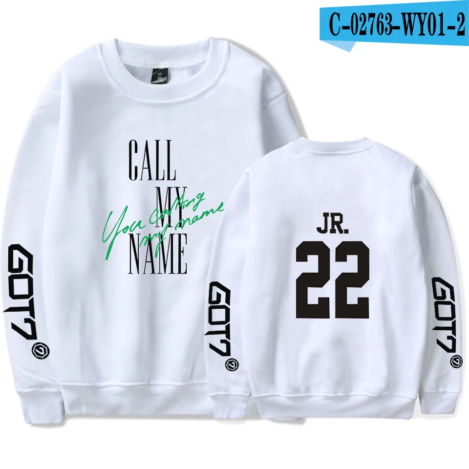 KPOP GOT7 альбом с надписью «Call My Name You Call My Name» толстовка с круглым вырезом и принтом Харадзюку с круглым воротником Мужская/Женская толстовка - Цвет: picture color