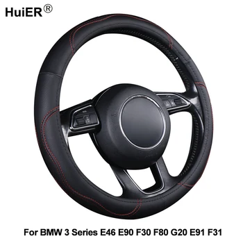 

Car Steering Wheel Cover Wrap Non-slip For BMW 3 Series E46 E90 F30 F80 G20 E91 F31 Funda Volante Stuurhoes Artificial Leather