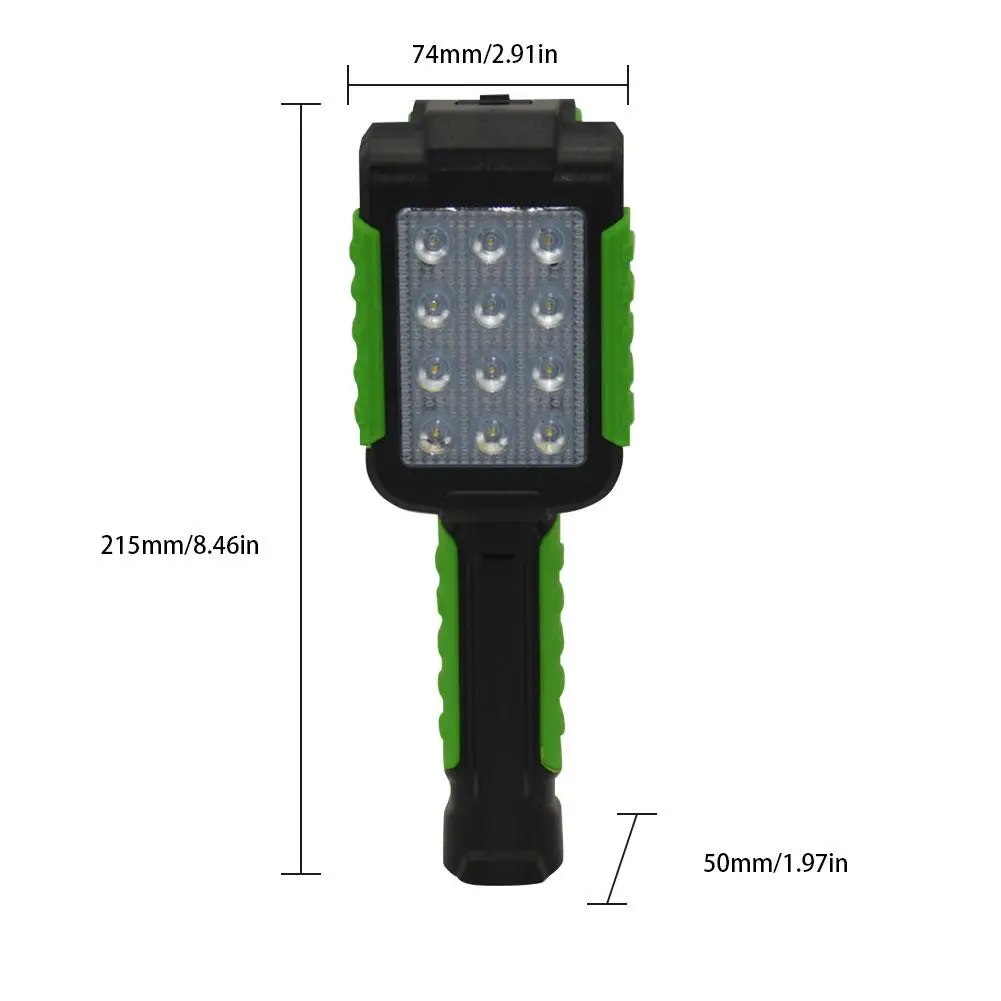 12 Светодиодный рабочий фонари свет многофункциональная зарядка через usb Инструменты для ремонта автомобилей Рабочая Лампа 18650 Факел магнит крючок фонарь для кемпинговой палатки