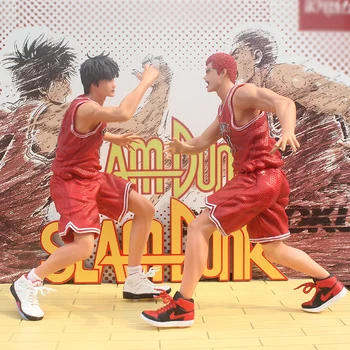 

Anime SLAM DUNK GK Hanamichi Sakuragi & Rukawa Kaede "High five" scenes pvc Model Figure Toys