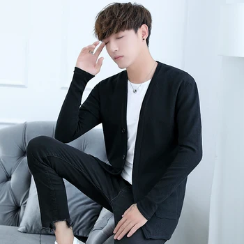 

men sweater Casual Computer Knitted V-Neck Cardigan men sweaters