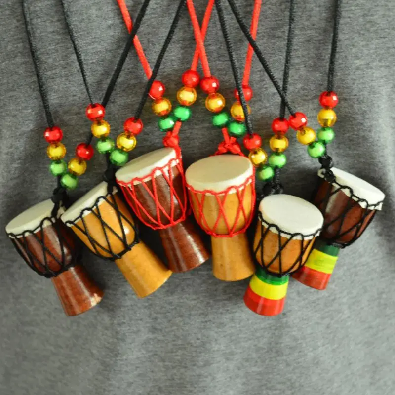 5 шт. мини Jambe барабанщик индивидуальность Djembe кулон ударный музыкальный