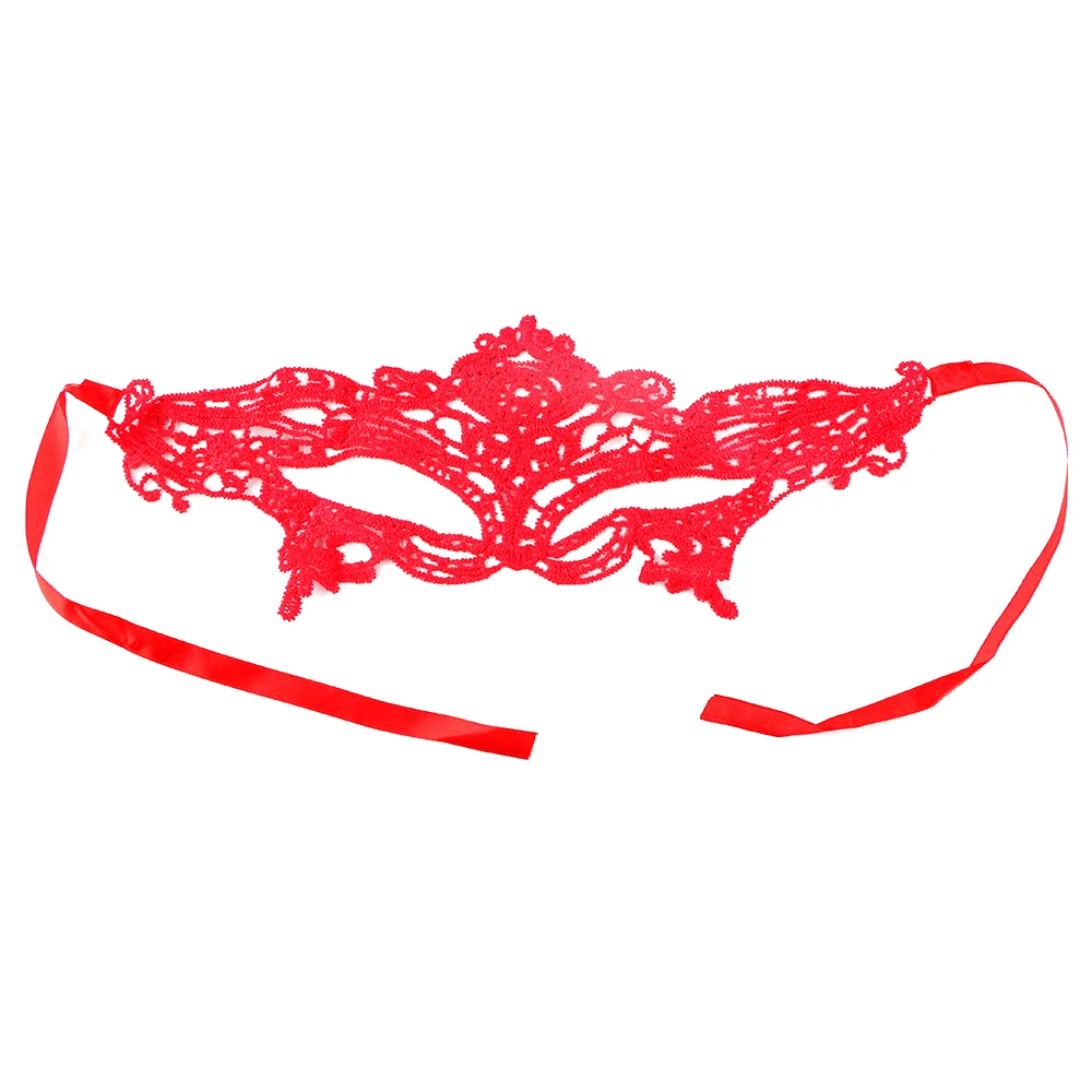 Red Eye Mask Ватин Эротическое белье для женщин для секса перспектива кружева искушение секс платье глаз маска для игр для взрослых открытая спина кусок пижамы - Цвет: Red Eye Mask