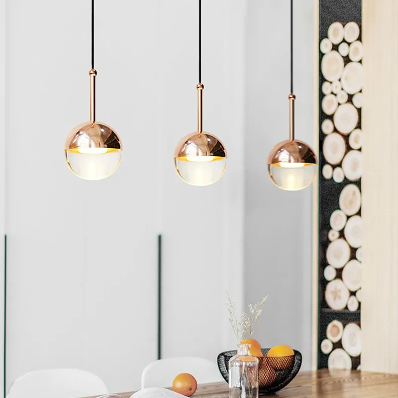 

Modern Simple Glass Pendant Lights Led Golden Seed Shade Hanging Lamp For Bedroom Restaurant Livingroom Deco Maison Luminaire