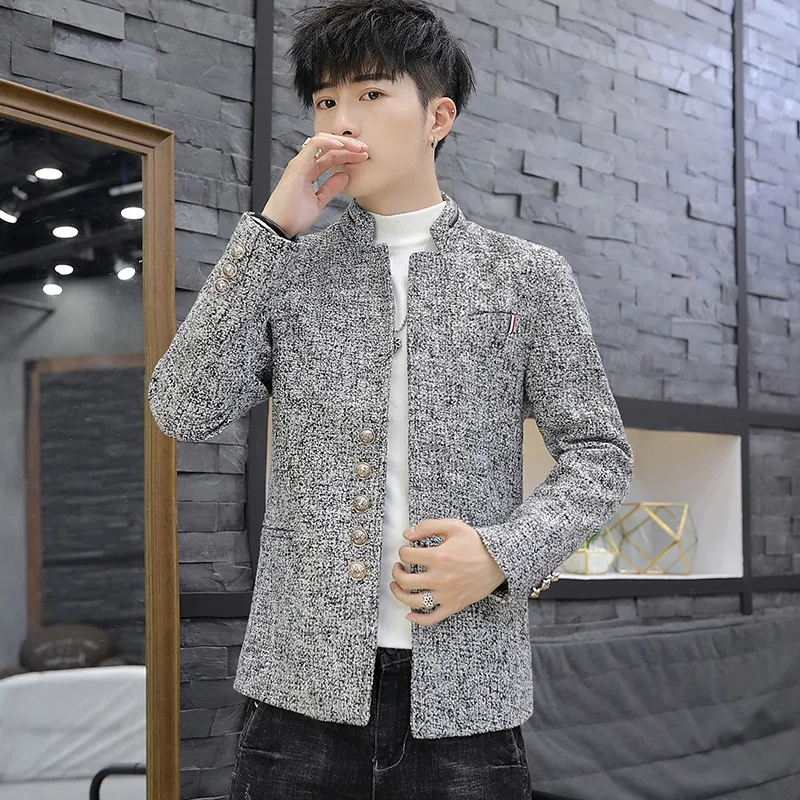 

2020 Teenager New Style Korean-style Casual Coat Woolen Dirt Single Breasted Fashion Spring And Autumn Coat