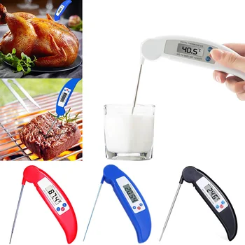 

Folded Meat Thermometer Digital BBQ Thermometer Electronic Cooking Food Thermometer Household Kitchen Oven Thermometer Tools