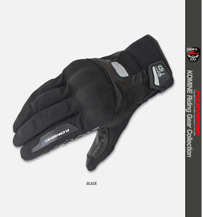 Wholesale for Komine GK181 gloves Spring Autumn riding motorcycle knight gloves touch screen Drop resistance gloves - Цвет: Черный