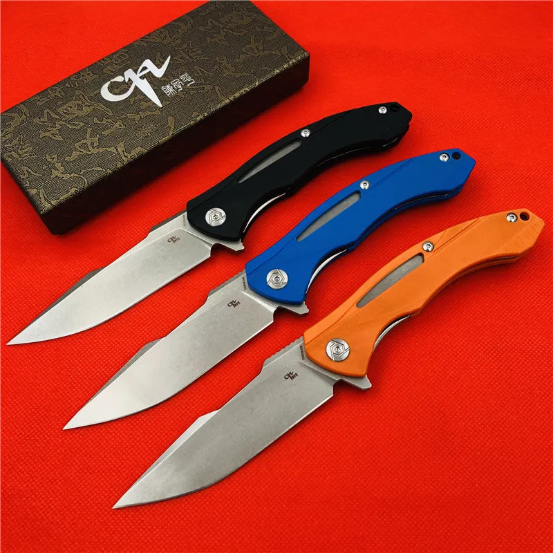 

2019 Pocket folding Knives CH3519 D2 Stonewashed Blade G10 Handle Ball Bearing Flipper Knives Camping Outdoor EDC tool